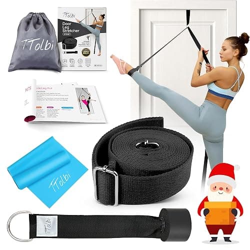 Stretching Strap with Door Anchor & Resistance Band – Leg Stretcher for Improving Flexibility & Splits – Ideal for Ballet, Dance, Cheer, Yoga & Gymnastics – Home Training Equipment for All Levels - Image 1
