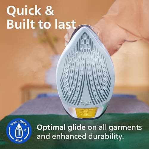 Philips Azur 7000 Series Steam Iron - 2800 W, 50 g/min Continuous Steam, 250 g Steam Boost, Vertical Steam, SteamGlide Plus Soleplate, Louros/Cotton Blue (DST7020/20) thumbnail 5