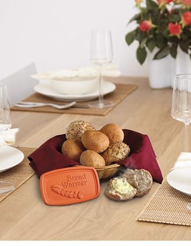 JBK Pottery Terra Cotta 5 x 3 Inch Bread Warmer Tile thumbnail 2