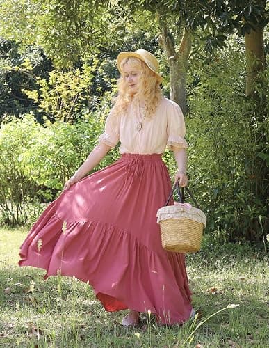 Scarlet Darkness Maxi Skirts for Women High Waist Renaissance Skirt Long Skirt with Pockets thumbnail 2