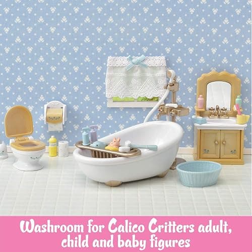 Calico Critters Country Bathroom Set - Toy Dollhouse Furniture and Accessories Set for Ages 3+ thumbnail 4