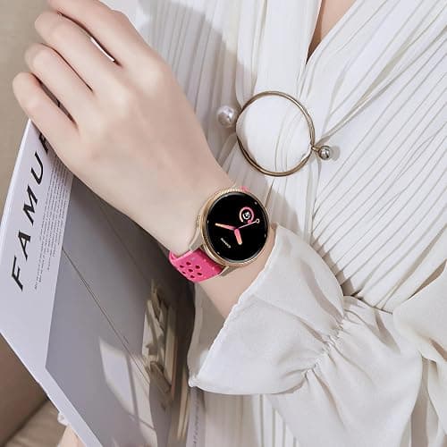 Laband 20mm Colorful Sport Silicone Watch Band Compatible With Garmin Vivoactive 6/Vivoactive 5/3/Forerunner 570 42mm/165/55/245/645/Venu Sq 2/Venu, Recycled Plastic Soft Strap Replacement for Women thumbnail 5