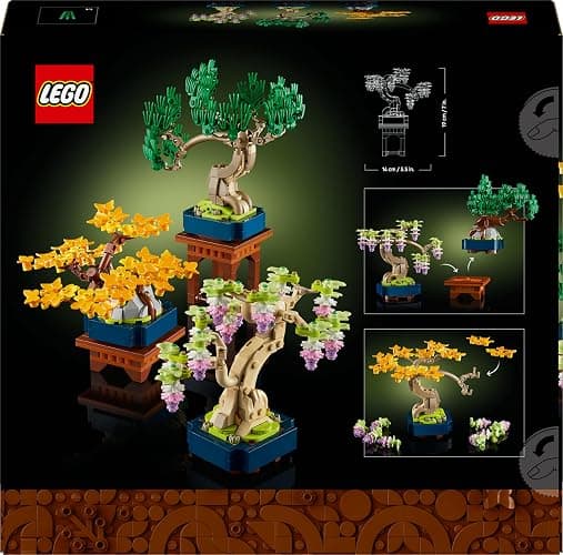 LEGO Botanicals Mini Bonsai Trees - Gingko, Black Pine & Wisteria Artificial Plants with Display Stands - DIY Home Decor Model Kit - Gift for Adults - 10373 thumbnail 10