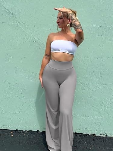 YEOREO Ease Workout Leggings Womens Straight Leggings Eddiy Gym Yoga Pants | 29"/31.5"/33"/35",No Front Seam,High Waist,Buttery,Booty Lifting,Wide Leg thumbnail 6