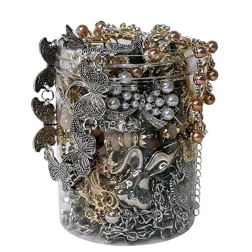 Mystery Jewelry Jar for Women, Gothic Witchy Vintage Jewelry Gift Set(Goth Boho Mixed Punk Everyday Necklaces,Earrings, Rings,Bracelets/Bangles),Unique Alternative Fashion Romantic Cute Present for Her - Image 1