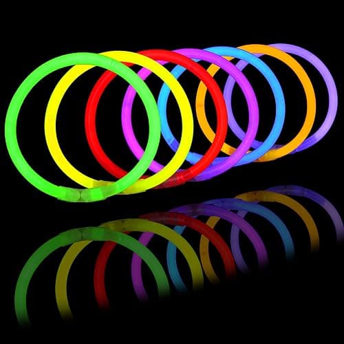 JOYIN 100 Pcs 8" Glowsticks, Bracelets Necklaces, Glow in the Dark Party Favors, Easter, Christmas, Halloween Supplies Pack, Football Party Supplies - 100 thumbnail 7