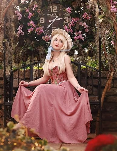 Scarlet Darkness Maxi Skirts for Women Long Flowy Boho Renaissance Skirt with Pockets thumbnail 2
