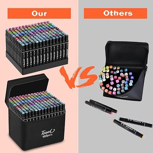 KJSHUANGTANG Alcohol Markers, 168 Colors Dual Tip Art Markers, Drawing, Coloring Marker for Kids Sketching Adult Coloring thumbnail 4