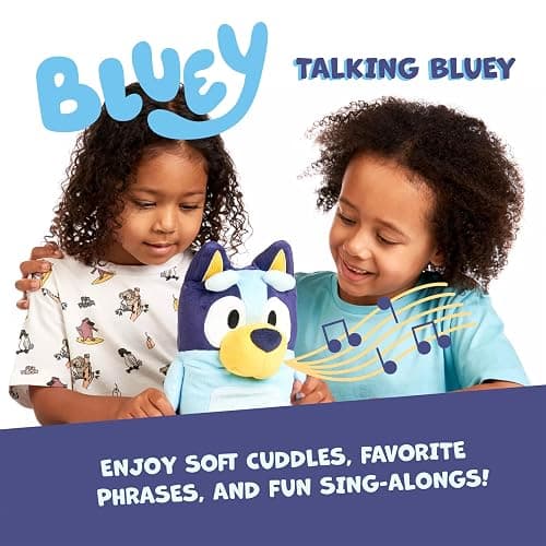 Bluey Talking Plush Toy, 13” Bluey Toys Plush Stuffed Animal, Singing Dog Toys for Kids with 9 Different Phrases, Musical Talk Back Toy Gift for Kids - Bluey thumbnail 6