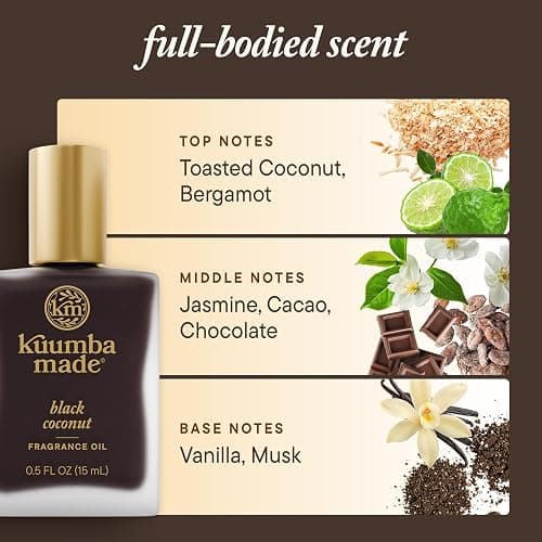 Kuumba Made Black Coconut Fragrance Oil, Long-Lasting Small-Batch Perfume Roller, Vegan, Alcohol-Free, 0.5 Fl Oz Fl Oz thumbnail 5