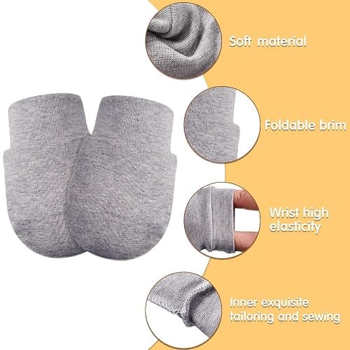 Geyoga 6 Pairs Newborn Baby Mittens No Scratch Gloves Infant Toddler Anti Scratch Essentials Unisex for 3-9 Months Girls Boys thumbnail 2