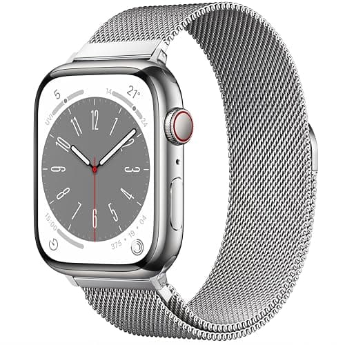 Original Stainless Steel Milanese Loop Compatible with Apple Watch Band 38mm 40mm 41mm 42mm 44mm 45mm 46mm 49mm, Magnetic Clasp Band for iWatch Series 11 10 9 8 7 6 5 4, SE 3 2 1 Ultra3 2, Women & Men - Image 1