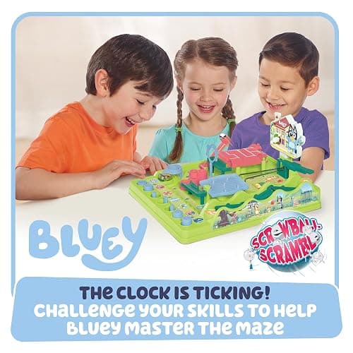 TOMY Bluey Screwball Scramble Marble Maze- Beat The Clock Marble Run - Fast Paced Kids Games and Bluey Toys for Birthday Parties - 1-4 Players - Ages 5 Years and Up thumbnail 3