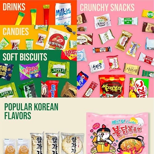 Korean Snack Box 48 Count - Variety of Individually Wrapped Korean Snacks with Chips, Cookies, Ramen and Candy for Kids, Children, College Students, and Adults. Gift Box for K-Food Lovers - Journey of Korea thumbnail 5