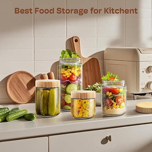 16 oz Overnight Oats Containers with Bamboo Lids, Glass Mason Jars 2 Pack | Airtight Seal Keeps Leakproof, Wide Mouth for Easy Filling & Cleaning, Ideal for Chia Pudding, Yogurt Parfaits & Meal Prep thumbnail 5