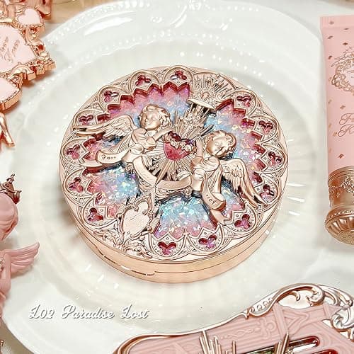 Flower Knows Little Angel Embossed Highlighter - Moonlight White Highlighter Powder,Long-Lasting Moonlight Glow,Creamy White&Subtle Warm Shimmer,Velvet & Weightless Finish(L03 Chanting Anthem) thumbnail 8