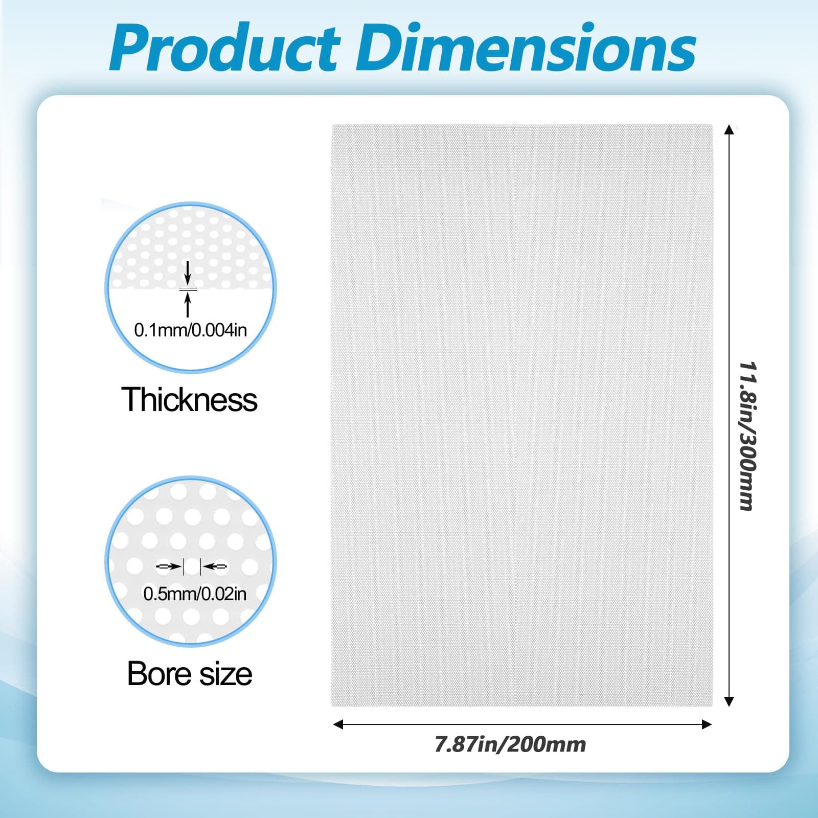 5 Pieces Eye Mesh Fabric 0.5mm White Fursuit Eye Mesh for Crafts, Waterproof Plastic Canvas for Bags for Cosplay Props, Orc Mask Fursuits, Arts Craft (30x20cm) thumbnail 2