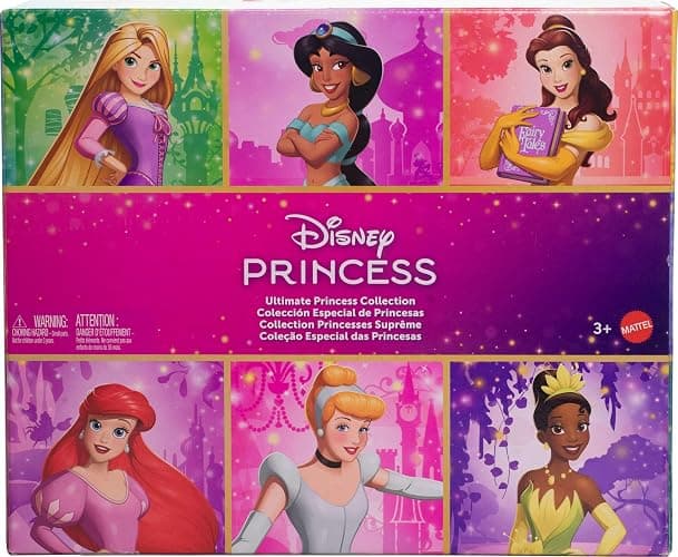 Mattel Disney Princess Ultimate Princess Collection with 13 Fashion Dolls in Sparkling Clothing & Accessories, Poseable, Inspired by Movies (Amazon Exclusive) thumbnail 4