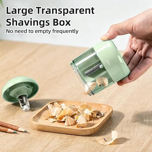 deli Electric Pencil Sharpener, Battery Operated, 6.5–8mm for Classroom | Battery Electric Pencil Sharpener, Durable Blade 5000+ Sharpen, Fits 6.5-8mm Pencils Classroom Kids Home thumbnail 5