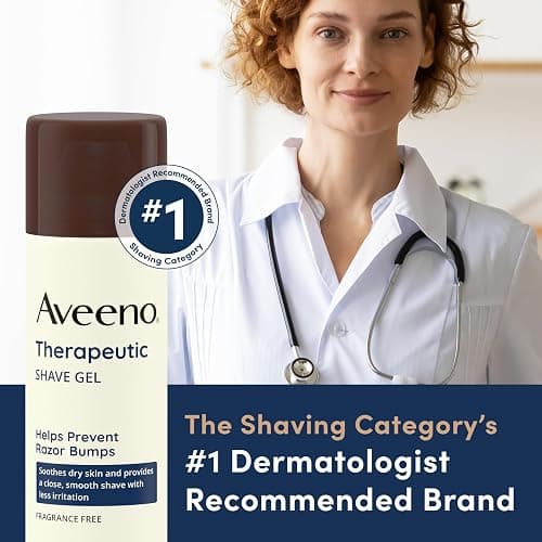 Aveeno Therapeutic Shave Gel with Oat and Vitamin E to Help Prevent Razor Bumps, Soothes Dry Skin and Provides a Close, Smooth Shave with Less Irritation, Fragrance-Free, 7 oz thumbnail 6