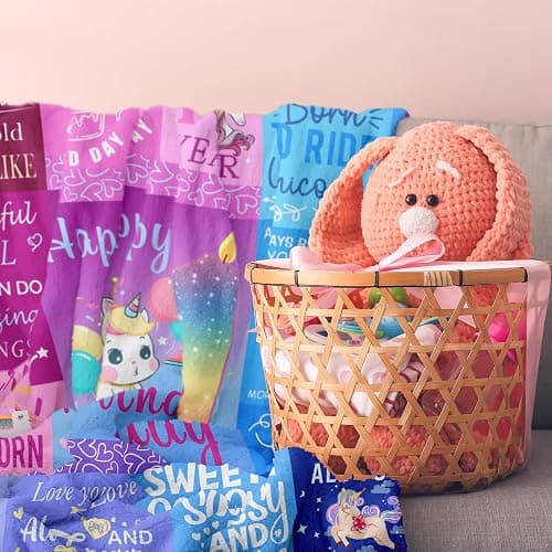 Pozevan 1 Year Old Girl Birthday Gift Blanket, 1st Decorations Gifts, First Birthday Blanket for Girls 50"X40" thumbnail 8