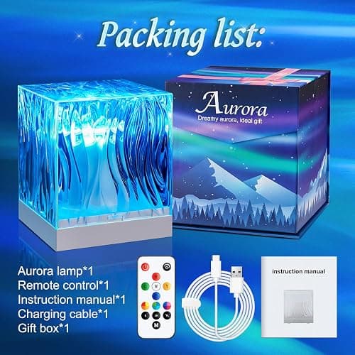 Valentine's Day Northern Lights Projector Gifts for Her, 18 Colors Sensory Lights Night Light Remote Timer Galaxy Light, Soothing-for-Sleep Mood Lighting, Galaxy Projector, Led Lights for Bedroom thumbnail 7