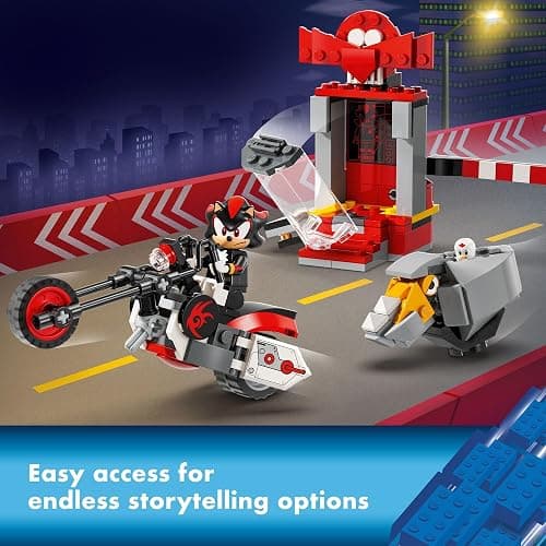LEGO Sonic The Hedgehog Shadow The Hedgehog Escape Building Set, Motorcycle Toy, Video Game Character Figures, Sonic Toy for Kids, Gift for Gamers Ages 8 Plus, 76995 thumbnail 5