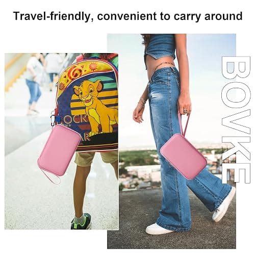 BOVKE Carrying Case Compatible with GiiKER Super Slide Puzzle Games, Super Slide Brain Teaser Puzzle Toys Holder with Space for Puzzle Pieces for Kids, Teens, Travel Games Birthday Gifts, Pink thumbnail 6