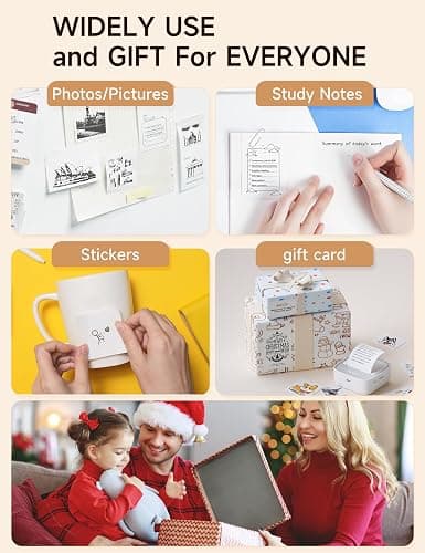 iDPRT Portable Sticker Maker Machine with 1 Roll Sticker Paper, Mini Printer Efficiently and Quickly, Thermal Printer for Study Notes, Pictures, DIY, Label, Free App with Multiple Templates, Grey thumbnail 4