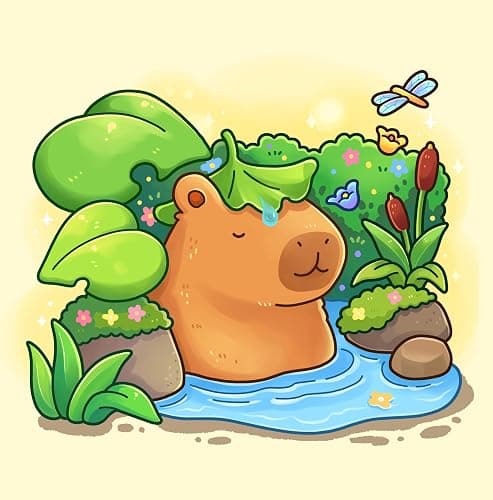 Animals: Relaxing Coloring Book for Adults & Teens Featuring Cute and Adorable Critters in Their Natural World thumbnail 5