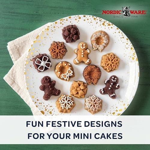 Nordic Ware Holiday Teacakes Cakelet, 3 Cup Capacity, Silver thumbnail 4