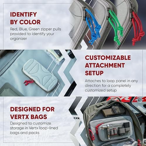 Vertx Pack Zip Pouch Organizer Insert Attachment for Backpack, Bag, Travel, Organization Pouches thumbnail 3