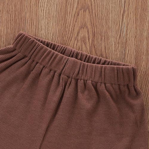 Dimoybabe Toddler Baby Girl Summer Clothes Ribbed Knit Cotton Cute Summer Outfits Short Sleeves 2 Pieces Shorts Set 12M - 5T thumbnail 6