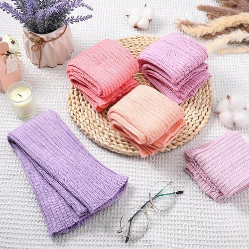 Sintege 6 Pairs Kawaii Leg Warmers Japanese Style Knitted Loose Socks Leg Warmers for Girls Women Lolita Costume School thumbnail 2