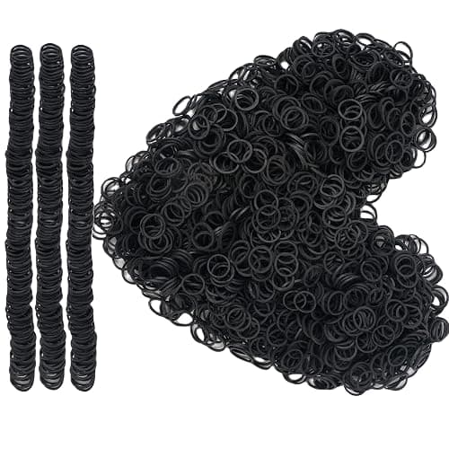 AIWOQI Rubber Bands mini 2000pcs rubber band black 0.5inch small Rubber Band Mini Soft Elastic Bands Diameter 13mm rubber bands for Office Supplies School - Image 1