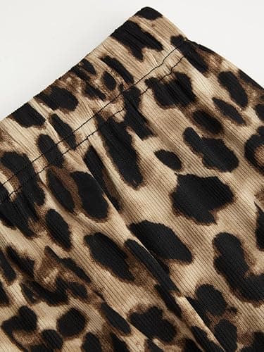 CIDER Leopard Print Maxi Skirt Women's Trendy Casual Elastic Waist Skirt 2026 Summer Skirt thumbnail 3