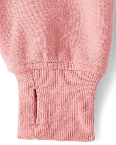 The Children's Place girls Long Sleeve Fleece Quarter Zip Pullover thumbnail 2