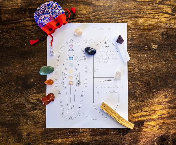 Reiki Distant Session Chakra Healing Board | Physical Printed 8.5" x 11" inches Crystal Healing Meditation Pack of 50 thumbnail 2