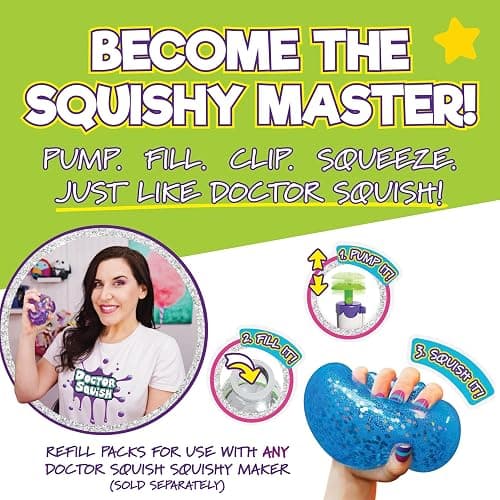 Doctor Squish Squishy Maker Refill Pack | DIY Squishy Making Kit with 10 TPR Balloons and 10 Reusable Clips | Make Your Own Squishies for Kids Ages 8 & Up | 2 Pack thumbnail 5