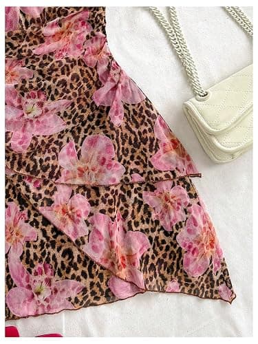 SOLY HUX Women's Y2K Dress Summer Tie Dye Print Sexy Mini Dress Retro Backless Halter Dress Club Dresses thumbnail 4