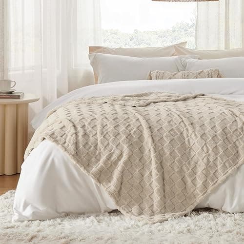 Bedsure GentleSoft Light Brown Throw Blanket for Couch - Super Soft Cozy Blankets Gifts for Women Men Girls, Cute Small Fleece Throws for Bedroom Home Decor, 50x70 Inches thumbnail 6