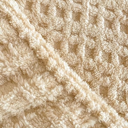 Waffle Weave Queen Fitted Sheet Deep Pocket 15" - Ultra Soft Textured Bed Sheet with Elastic All Around - Breathable Hotel Quality Bedding, Sand Beige thumbnail 2