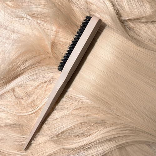 EcoTools Slick Back Hairbrush, Small Brush For The Perfect Ponytail Or Bun, Tease, Smooth, & Style Hair, Tame Frizz & Flyaways, Renewable Bamboo Handle & Vegan Boar Bristles, Cruelty-Free, 1 Count thumbnail 7