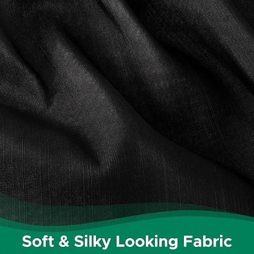 Biscaynebay Wrap Around Bed Skirts for Queen Beds 15" Drop, Black Adjustable Elastic Dust Ruffles Easy Fit Wrinkle & Fade Resistant Silky Luxurious Fabric Machine Washable thumbnail 8