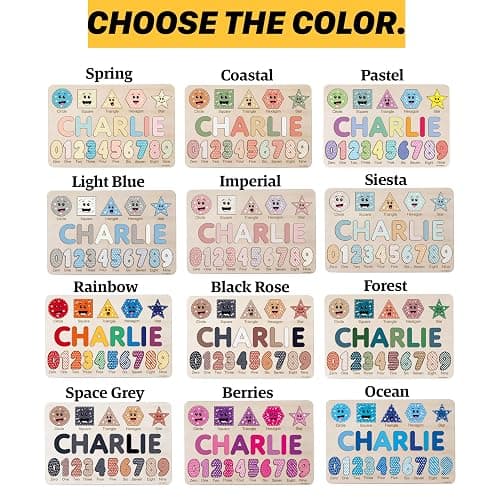 Zuzu Puzzle Puzzles for Toddlers Boy and Girl, Personalized Name Puzzle, 12 Month Toy, Gifts for 0 1 2 3 Years Old, Baby Gifts, Baby Shower, Christmas, New Babies Gift, 0 3 6 9 12 18 24 36 Months thumbnail 2