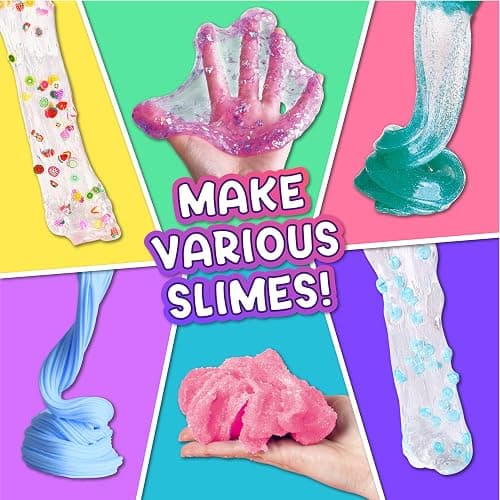 4 LB Huge Glassy Clear Slime Bucket Toy for Kids, FunKidz 64 FL OZ Premade Big Crystal Slime Pack Gift with 29 Sets Add-ins Jumbo Slime Kit for Girls Boys Party Present thumbnail 8