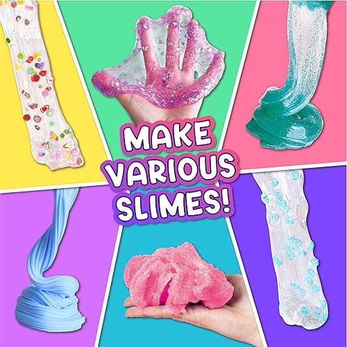 4 LB Huge Glassy Clear Slime Bucket Toy for Kids, FunKidz 64 FL OZ Premade Big Crystal Slime Pack Gift with 29 Sets Add-ins Jumbo Slime Kit for Girls Boys Party Present thumbnail 9