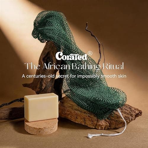 CORATED African Net Sponge Authentic, Shower Loofah Exfoliating Bath Sponge | Body Scrubber for Women and Men Daily Use Body Care, Travel Portable Bath Accessories Gifts for Women thumbnail 7
