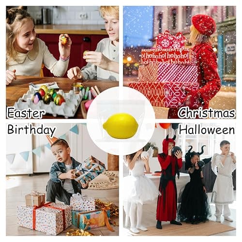 ZTATU Fruit Taba Squishy Fidget Toys for Kids - Realistic Lemon Stress Balls for Adults & Kids Fairly soft Sensory Squish Ball - Stress Relief Toy for Office - Birthday, Christmas, Easter Party Favors thumbnail 7