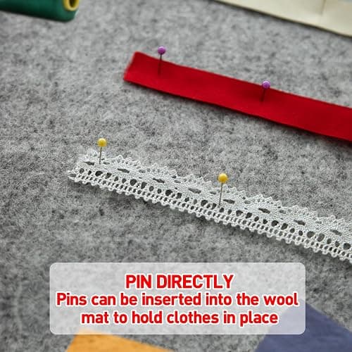 ZOMONETI 24" x 18" Wool Pressing Mat 100% New Zealand Felted Wool Ironing Mat Pad Blanket for Quilter, Sewing, Quilting Supplies and Notions thumbnail 5